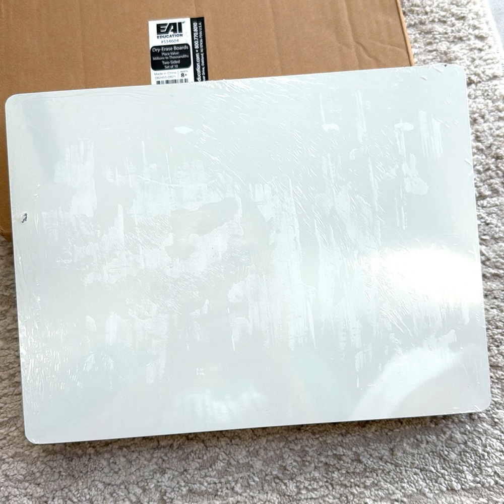 NIB EAI Education Dry-Erase Boards, 2-Sided, Place Value: Millions - Set of 10